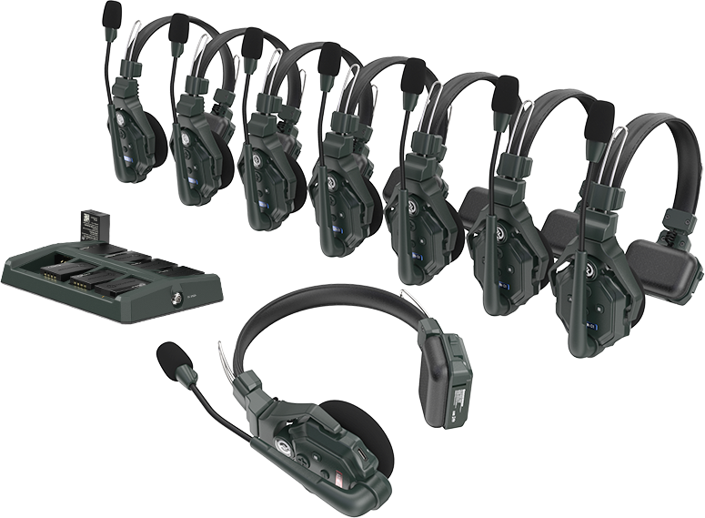 Hollyland Solidcom C1 Sistema de Intercomunicador Inalámbrico Full Duplex con 8 headsets