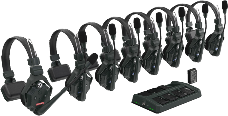 Hollyland Solidcom C1 Sistema de Intercomunicador Inalámbrico Full Duplex con 8 headsets