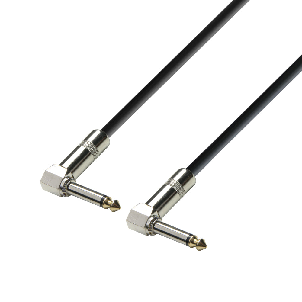 Cable de Instrumento 6.3 mm Jack Angular mono a 6.3 mm Jack Angular mono