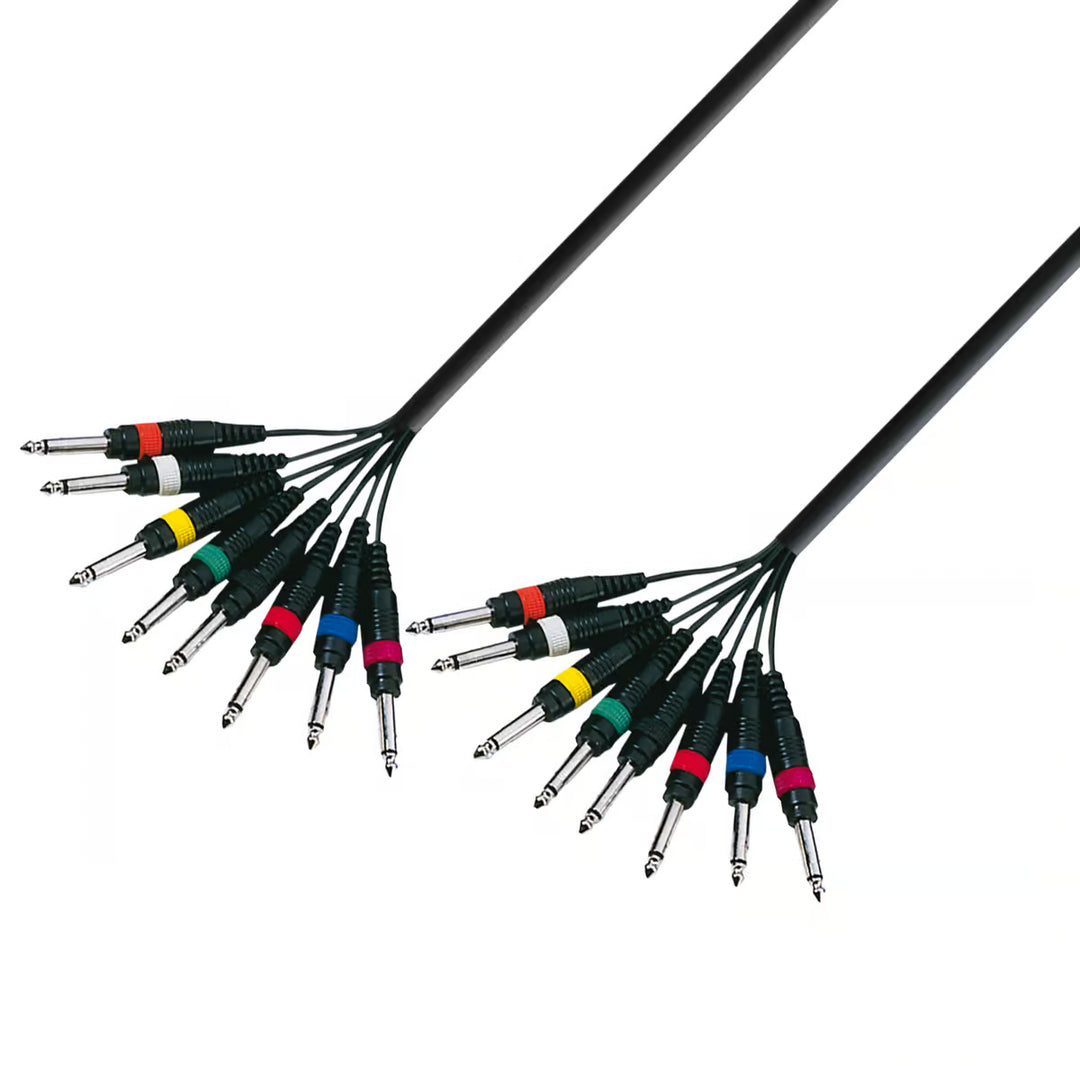 Cables Múltiples 8 x 6.3 mm Jack mono a 8 x 6.3 mm Jack mono (5m)