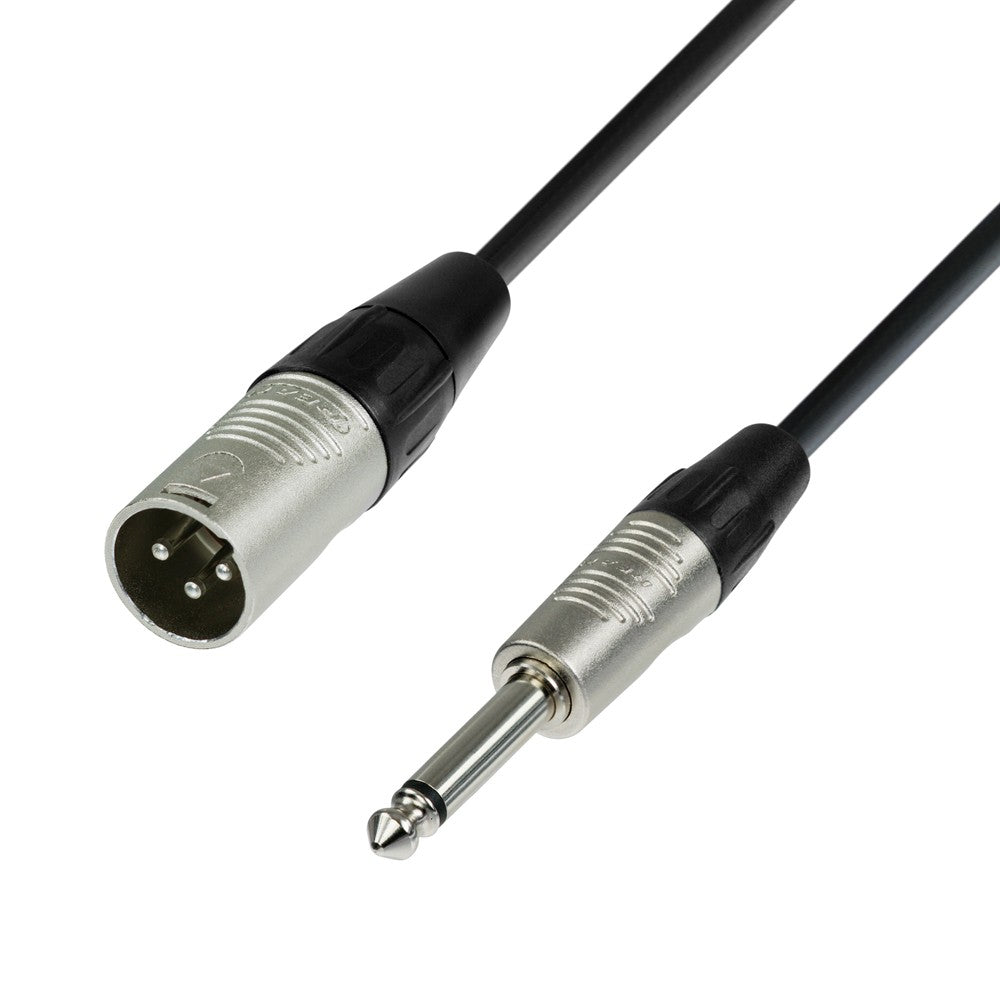 Cable XLR macho a conector mono de 6.3 mm