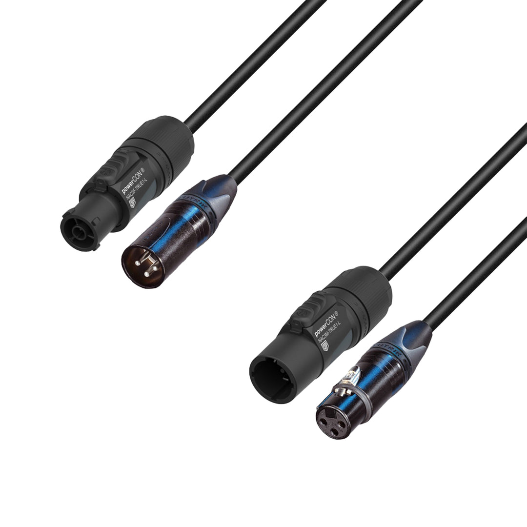 Cables Adam Hall 5 STAR H TCON A 1000 - cable híbrido de audio | Neutrik® XLR x TRUE1® | 10 m