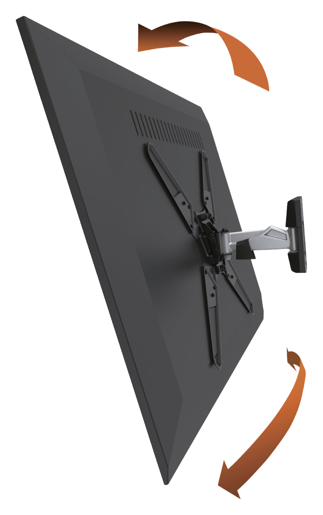 Soporte de Pared para TV Totalmente Ajustable 26-42 " 30 kg Plata/Negro