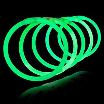 Barras luminosas Armbånd 100 stk. (Ensfarvede)
