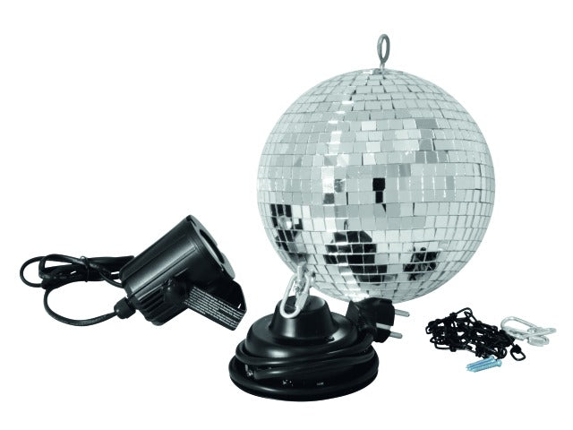 Complete LED Mirror Ball Set (20 cm)