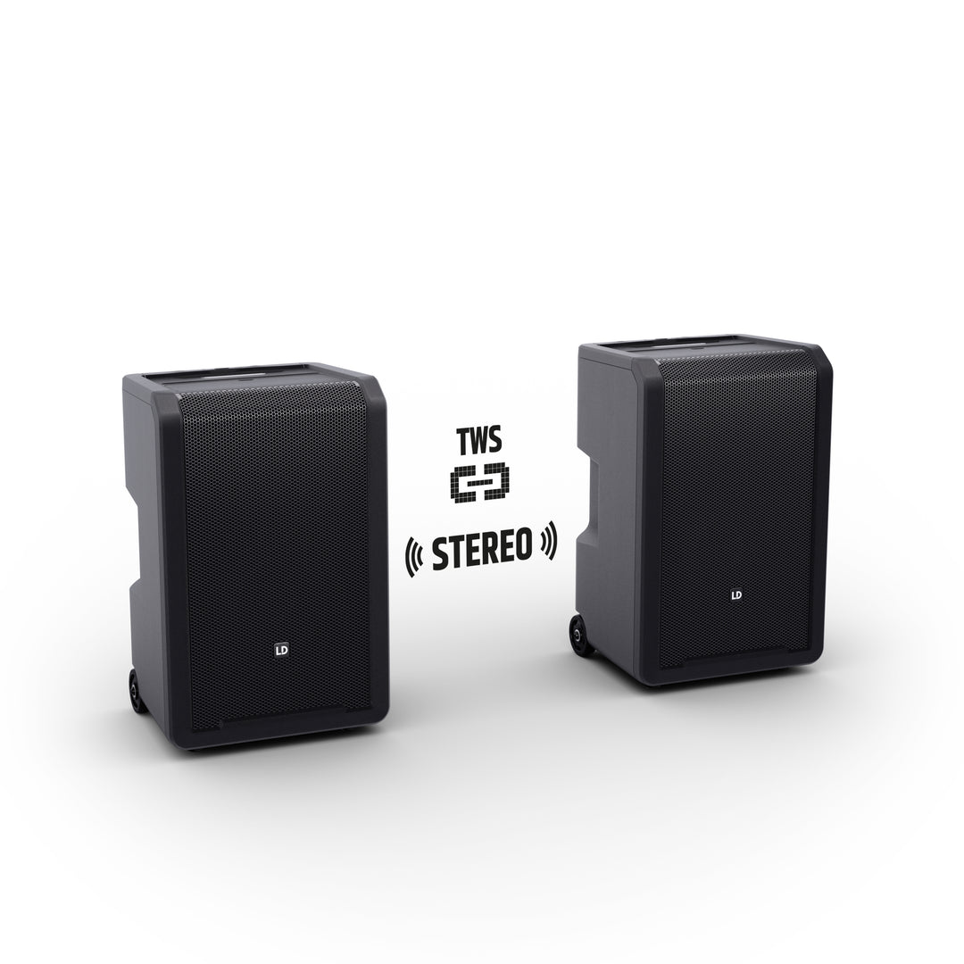 LD Systems ANNY® 10 BPH 2 B5 - Sistema PA portátil 10" a batería con Bluetooth® y mixer, y 2x micrófonos de diadema (incl. bodypacks)