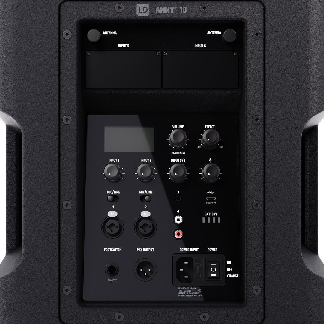 LD Systems ANNY® 10 - 10" sistema PA portátil a batería con Bluetooth® con mixer
