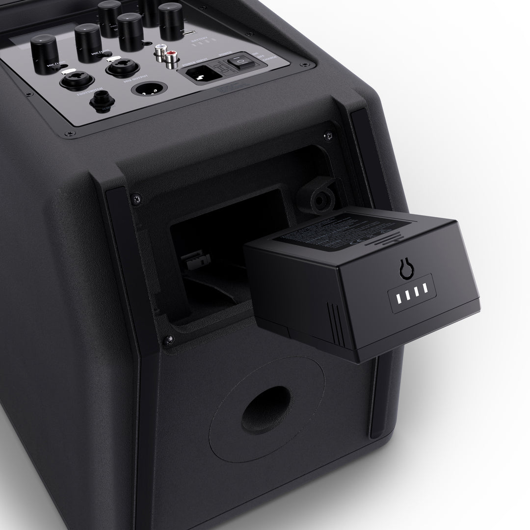 LD Systems ANNY® 8 BPH B5 - Altavoz PA portátil a batería con Bluetooth® con mixer y 1x micrófono de diadema (incl. bodypack), Black de escenario