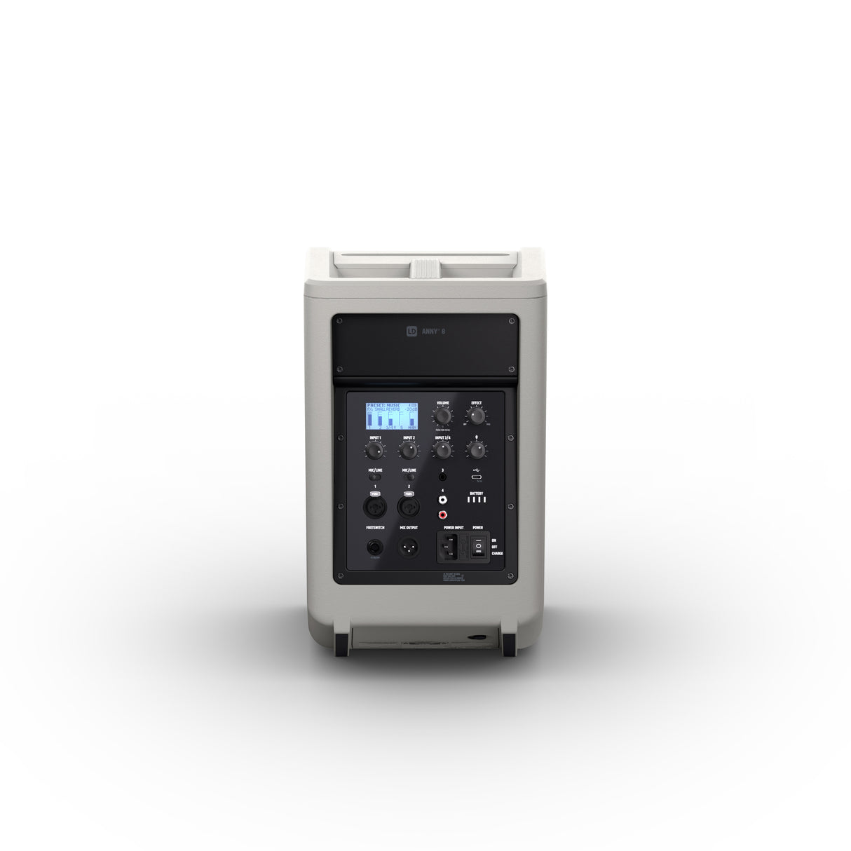 LD Systems ANNY® 8 G - Altavoz PA Bluetooth® portátil con batería con mixer, Gris Urban