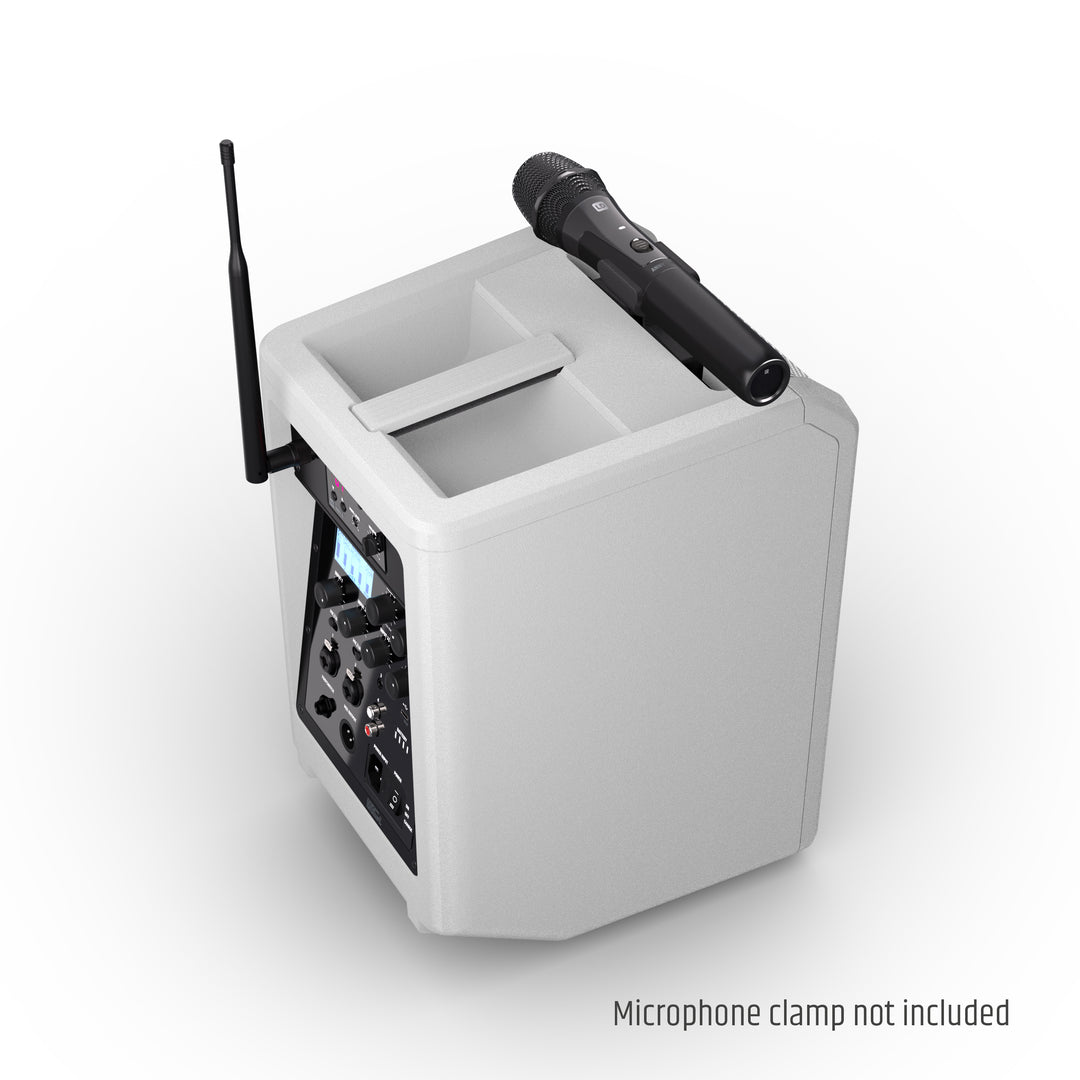 LD Systems ANNY® 8 HHD B8 W - Altavoz PA portátil a batería con Bluetooth® con mixer y 1x micrófono inalámbrico de mano, blanco puro
