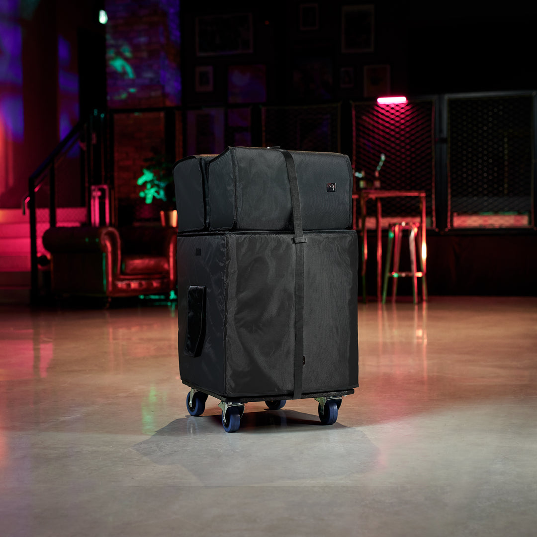 LD Systems DAVE 18 G4X BAG SET - Set de transporte con plataforma con ruedas y funda protectora para DAVE 18 G4X