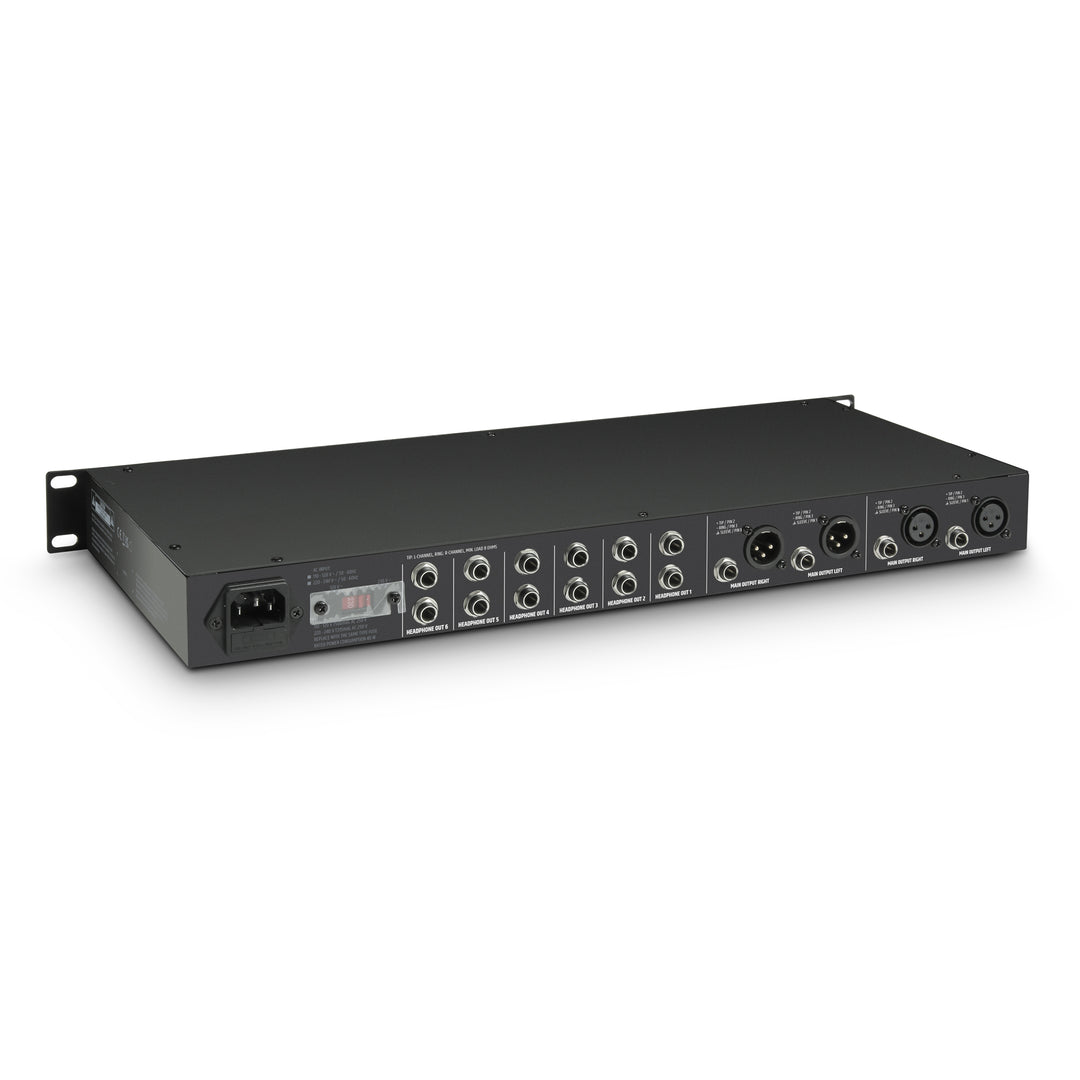 LD Systems HPA 6 - 19" amplificador de auriculares de 6 canales
