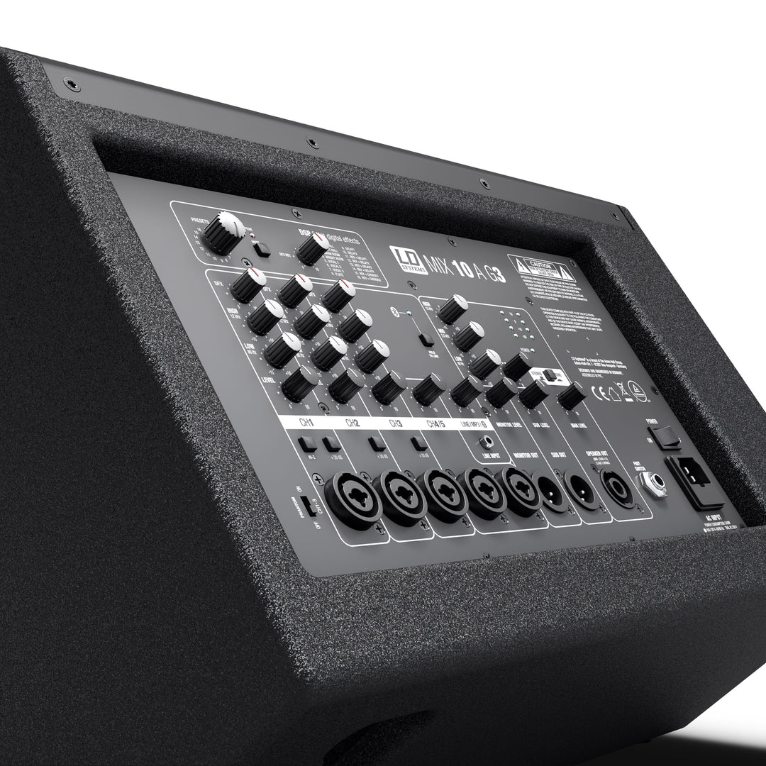 LD Systems MIX 10 A G3 - Altavoz activo de 2 vías con mezclador integrado de 7 canales