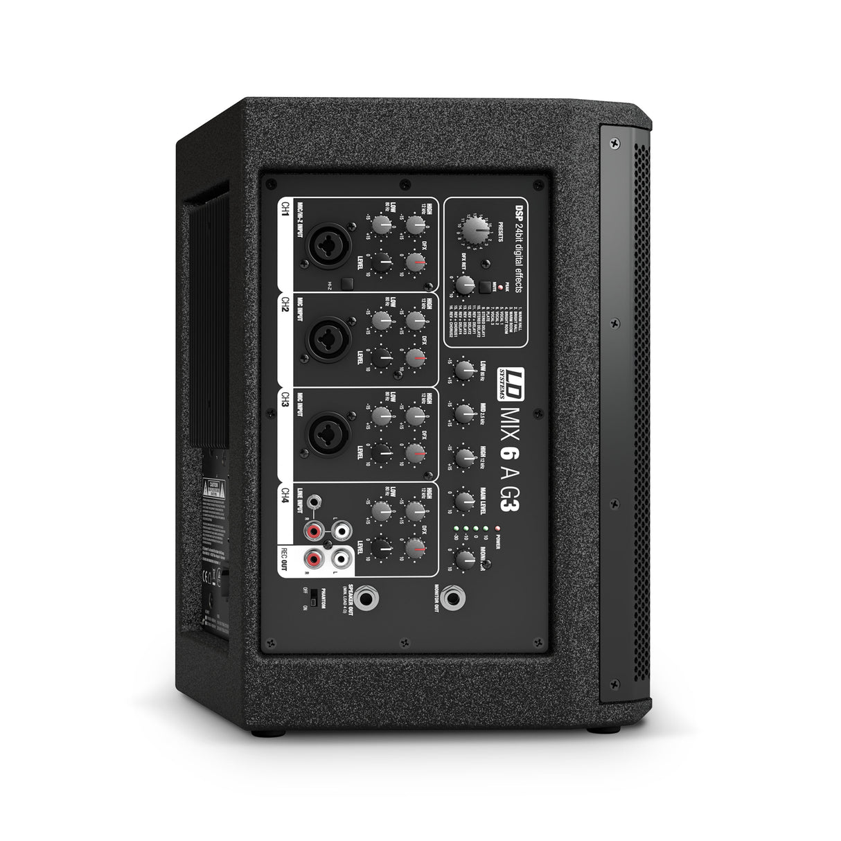 LD Systems MIX 6 A G3 - Altavoz activo de 2 vías con mixer integrado de 4 canales