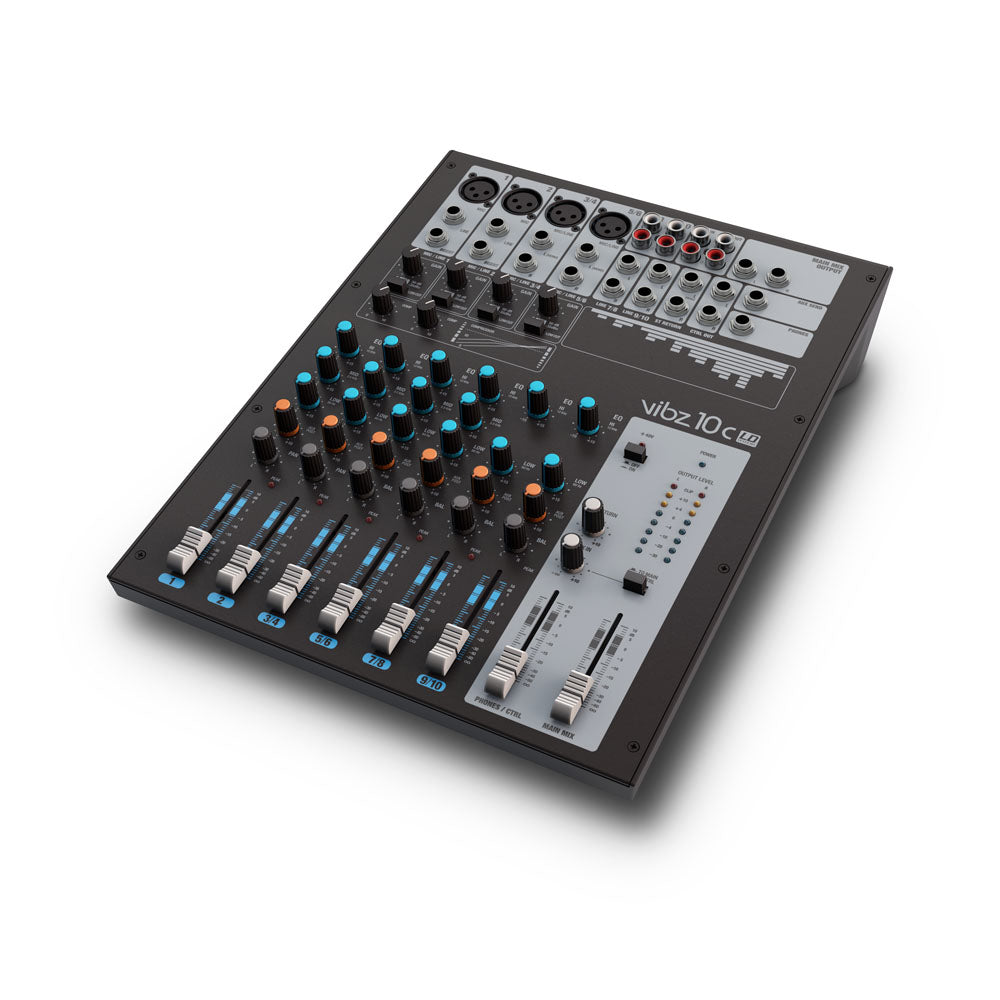 LD Systems VIBZ 10 C – Consola de mezcla de 10 canales con compresor
