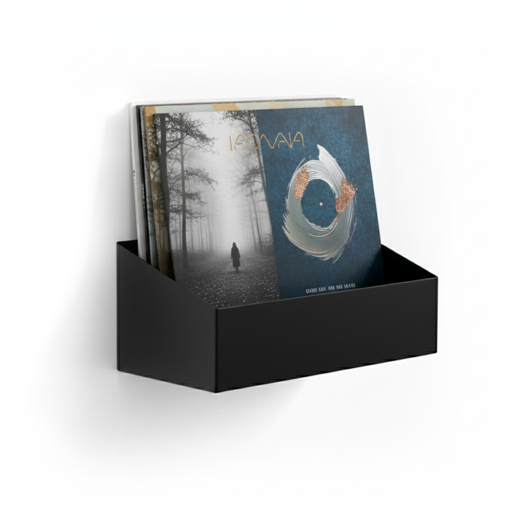 Studio 57 Vinyl Væghylde Medium (sort)