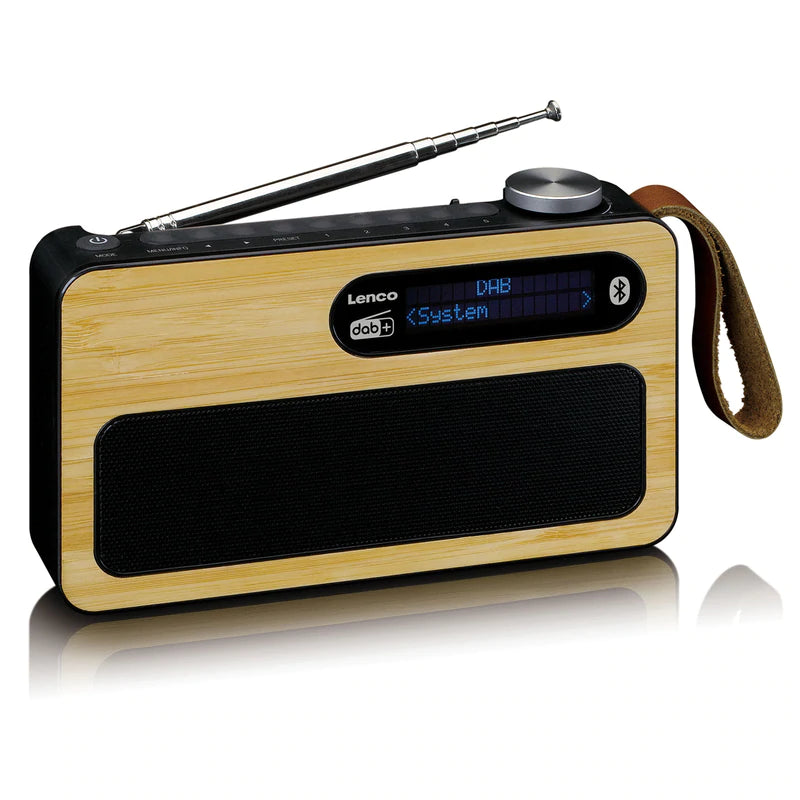 Lenco PDR-040 DAB Radio, Bamboo/Black