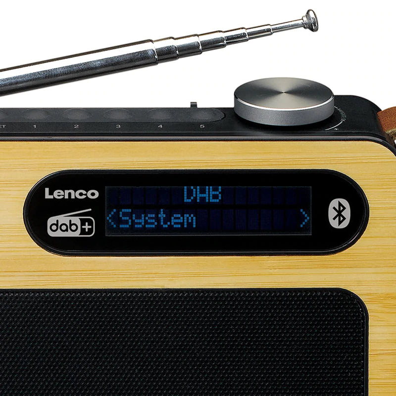 Lenco PDR-040 DAB Radio, Bamboo/Black