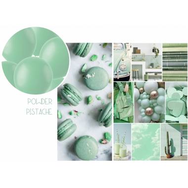 Globos de Enlace para Guirnaldas 8 uds. (Pistacho Polvo Mate, 33cm)