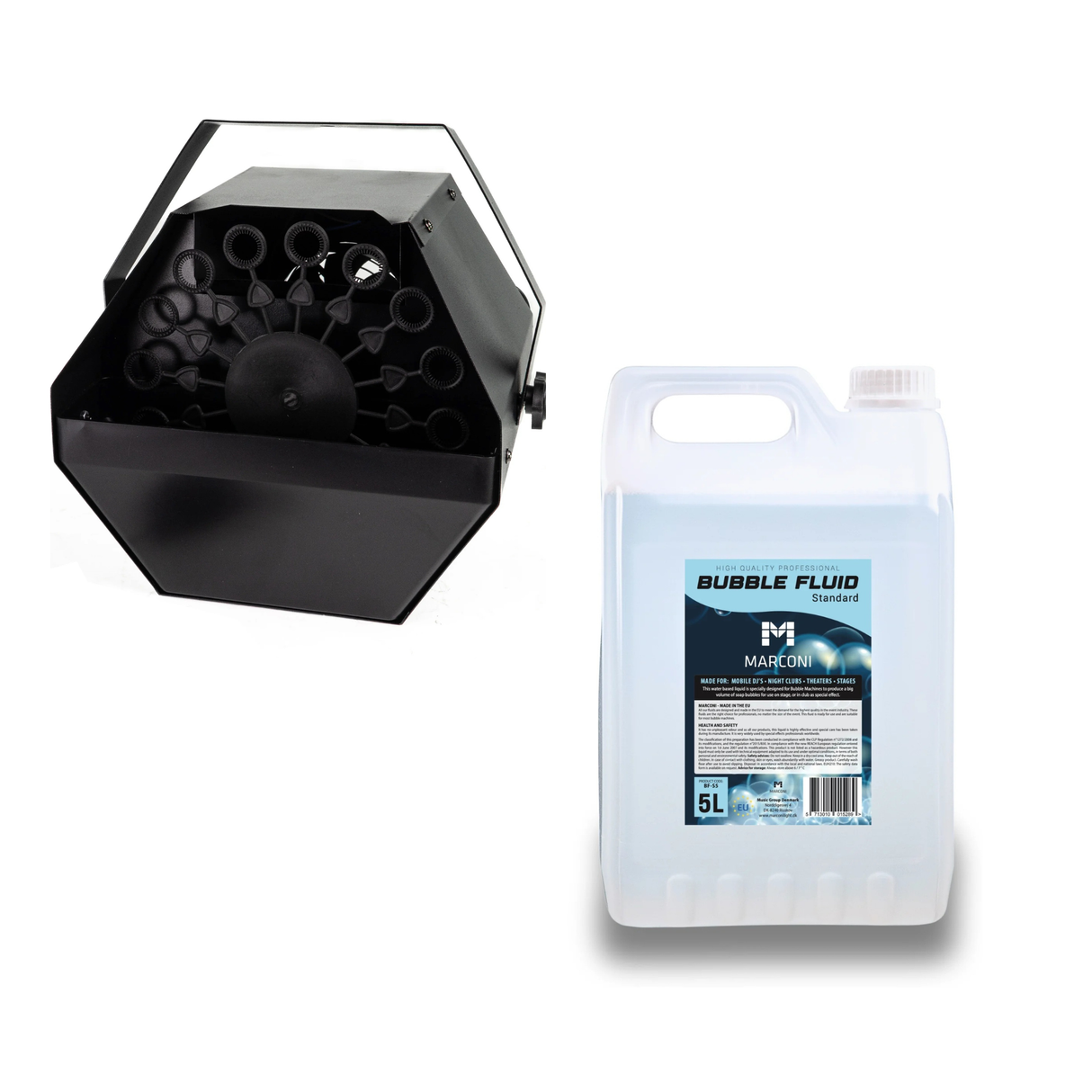 Marconi Batteridrevet Máquinas de Burbujas (Negro) + Líquido para burbujas