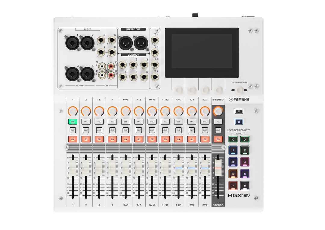 Yamaha MGX12V Consola de mezcla digital (Blanco) - Versión de vídeo