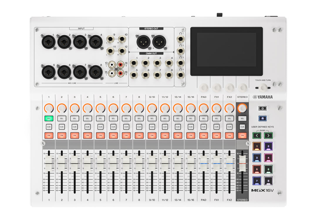 Yamaha MGX16V Consola de mezcla digital (Blanco) - Video Version