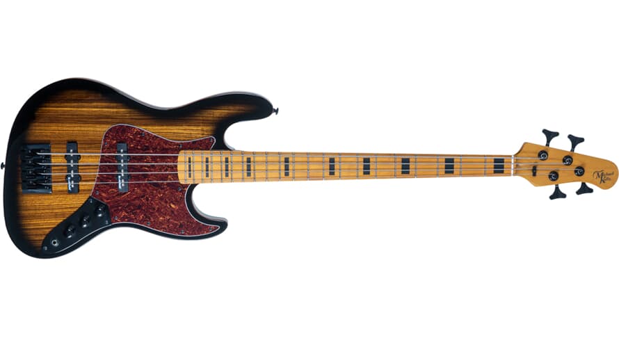 Michael Kelly Vintage Element 4 bajo eléctrico, Zebra Burst