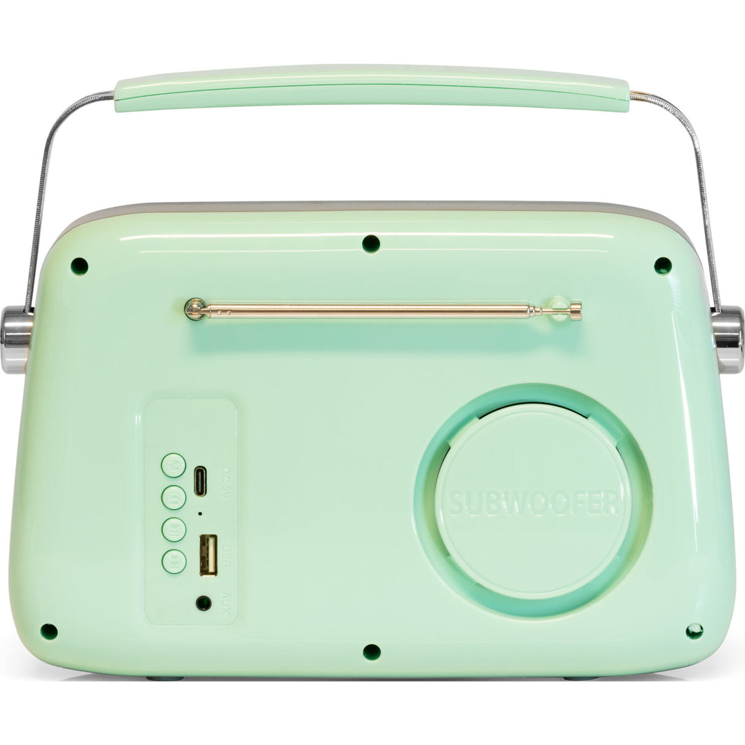 Madison Retro Radio con Bluetooth y FM (Menta)