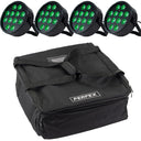 Marconi Polaris 12x12W RGBW foco PAR pack de 4 unidades con bolsa