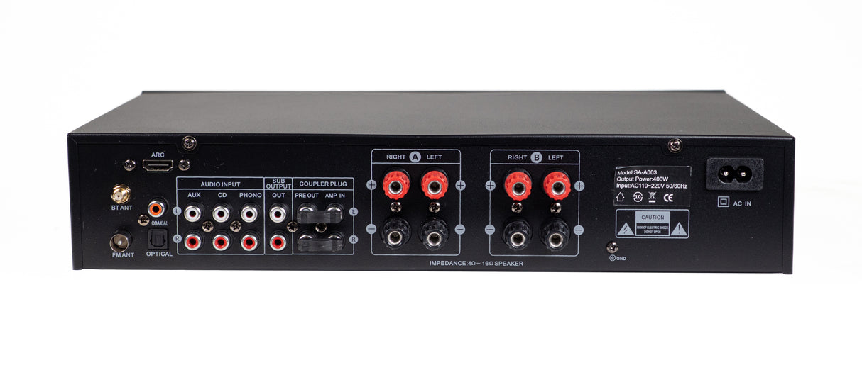 SoundMate Hi-Fi amplifier w. Bluetooth (4x100W)