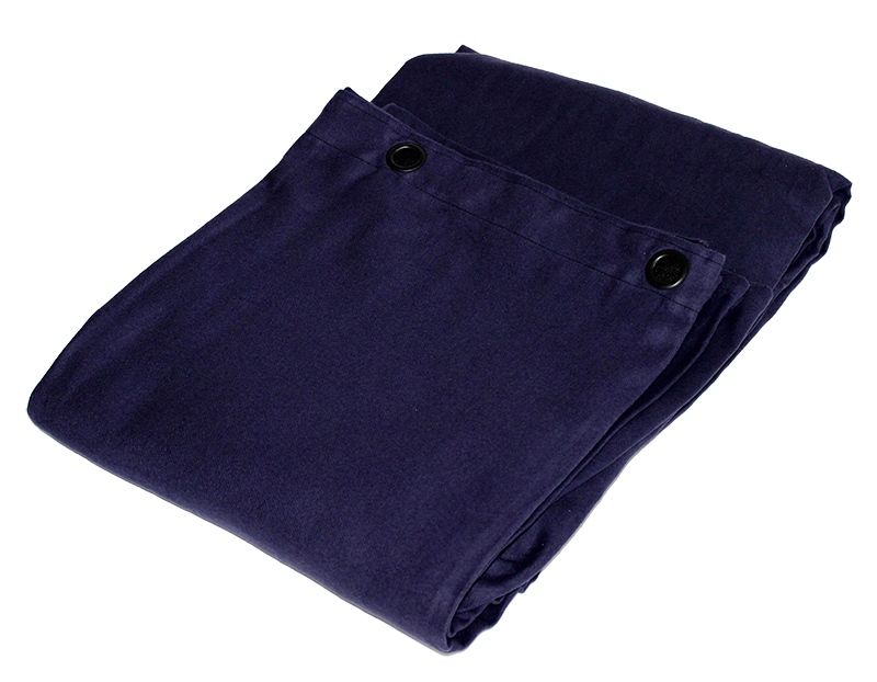Molton Bagtæppe m. Øjer (Azul Marino)