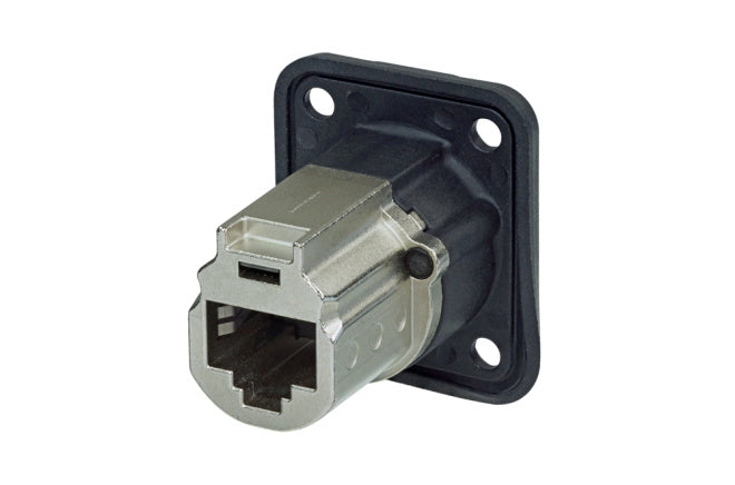 Conector RJ45 CAT6A etherCON hembra para pasamuros de chasis, IP65