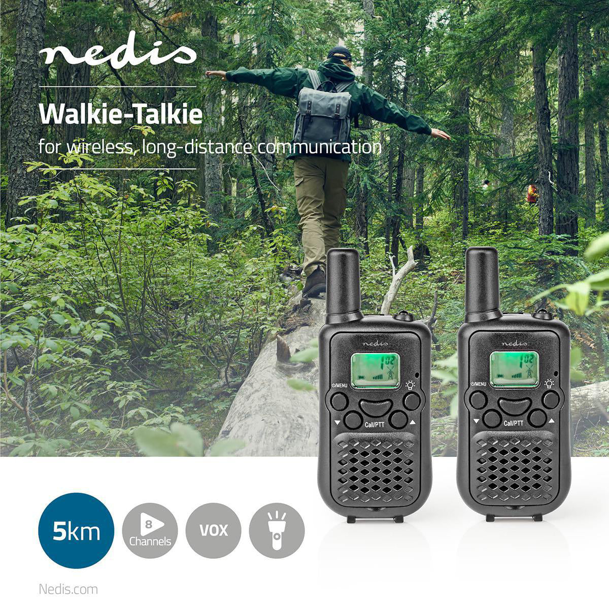 Nedis Walkie Talkie Set (Up to 5km)