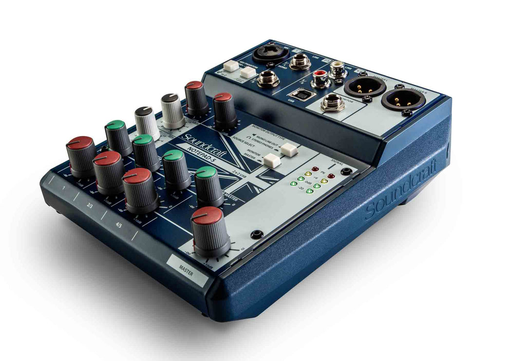 Soundcraft Notepad 5 Channel Desktop Mixer con USB