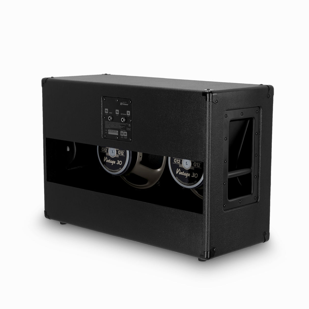 Palmer CAB 212 BX V30 - Pantalla de guitarra con Celestion Vintage 30 2 x 12, parte trasera abierta