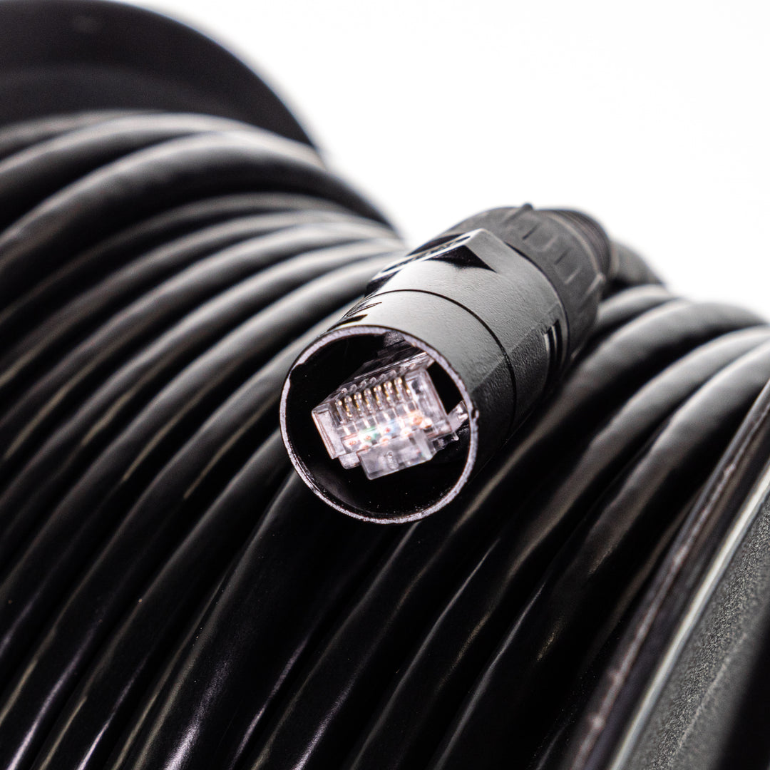 Perfex CAT7 carrete de cable (SORT) 30m