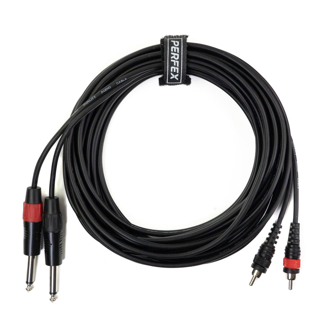 Perfex 2x Jack a 2x RCA Phono Cable (6m)
