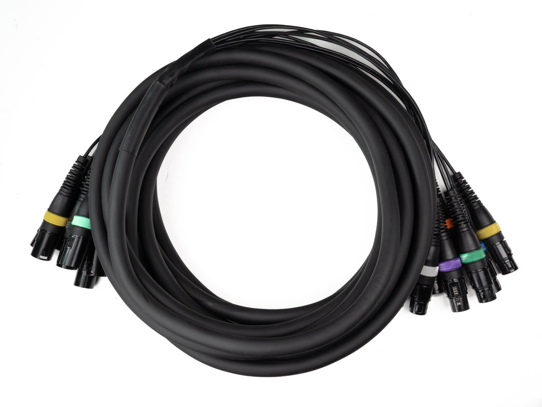 Par-8 multicore XLR macho a XLR hembra (10m)