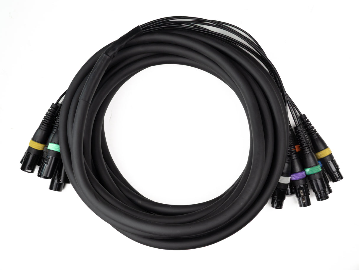 Par-8 multicore XLR macho a XLR hembra (10m)