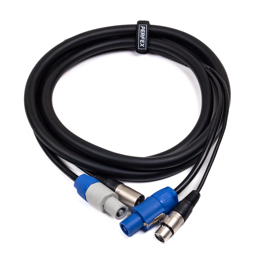 Perfex Powercon & XLR Cables Múltiples (DMX, 3m)