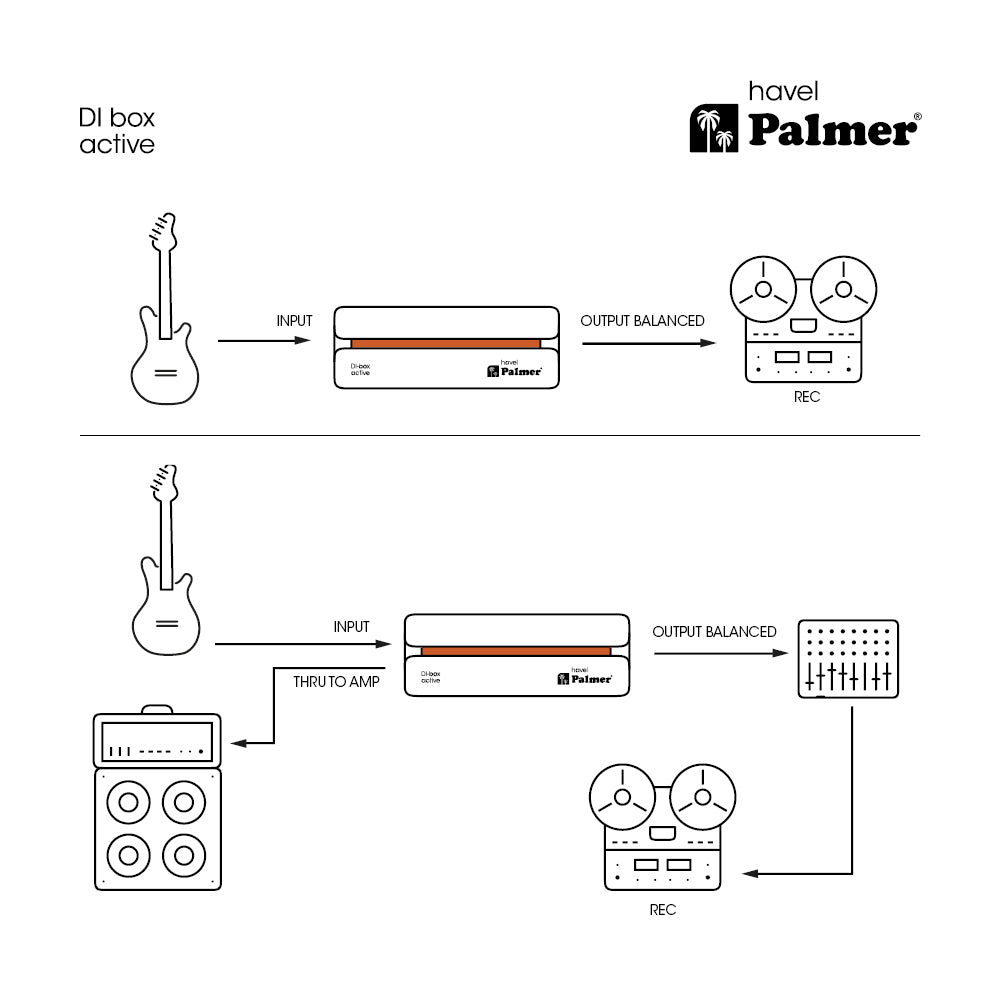Palmer RIVER havel - Caja DI activa