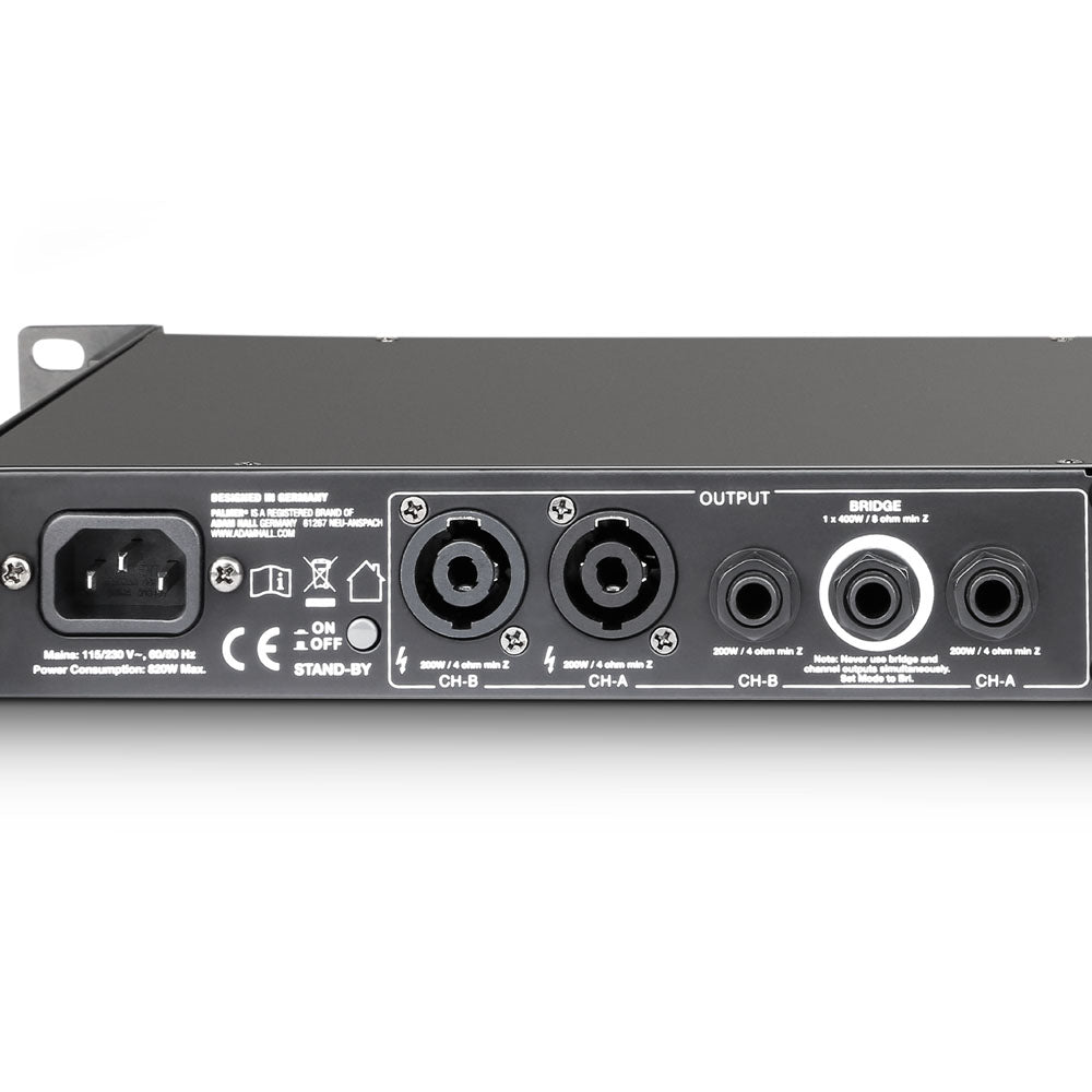 Palmer MACHT 402 - Amplificador de efectos estéreo 19" para guitarra