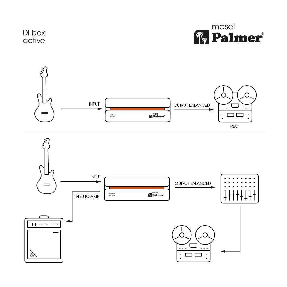 Palmer RIVER-model – caja DI activa