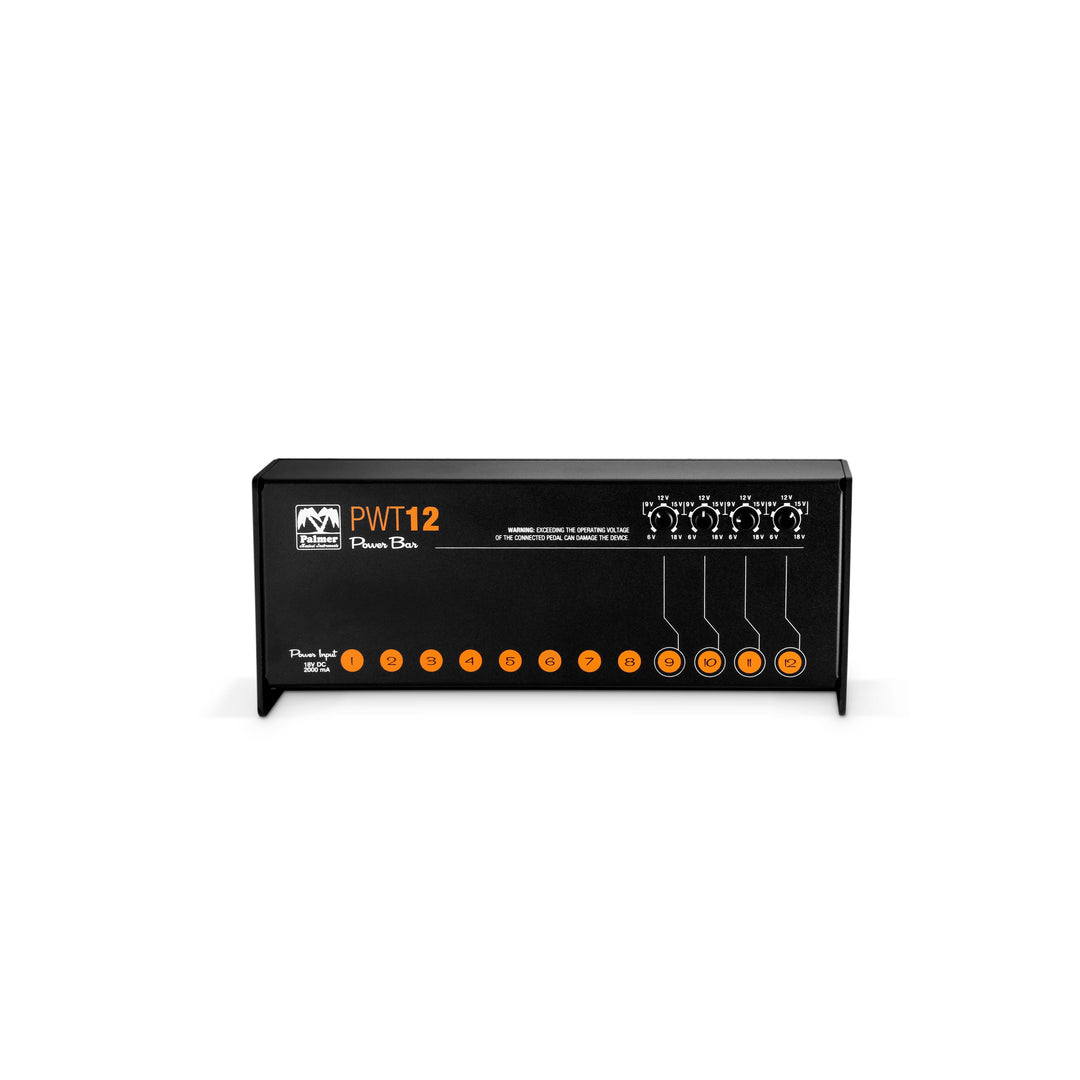Palmer PWT 12 MK 2 – Fuente de alimentación universal para pedalboard con 12 salidas