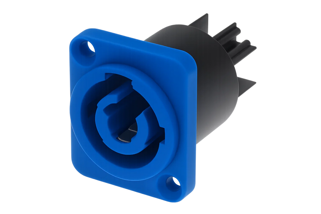 Perfex Powercon Conector Chasis Azul