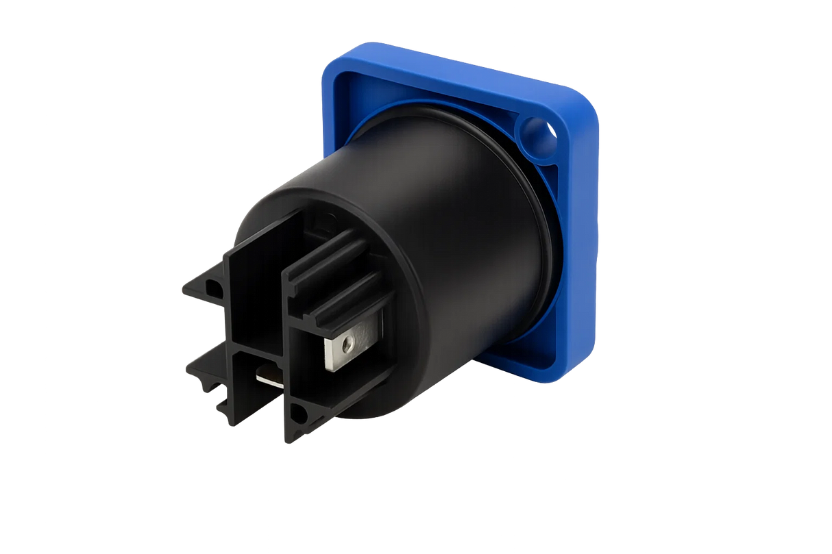Perfex Powercon Conector Chasis Azul