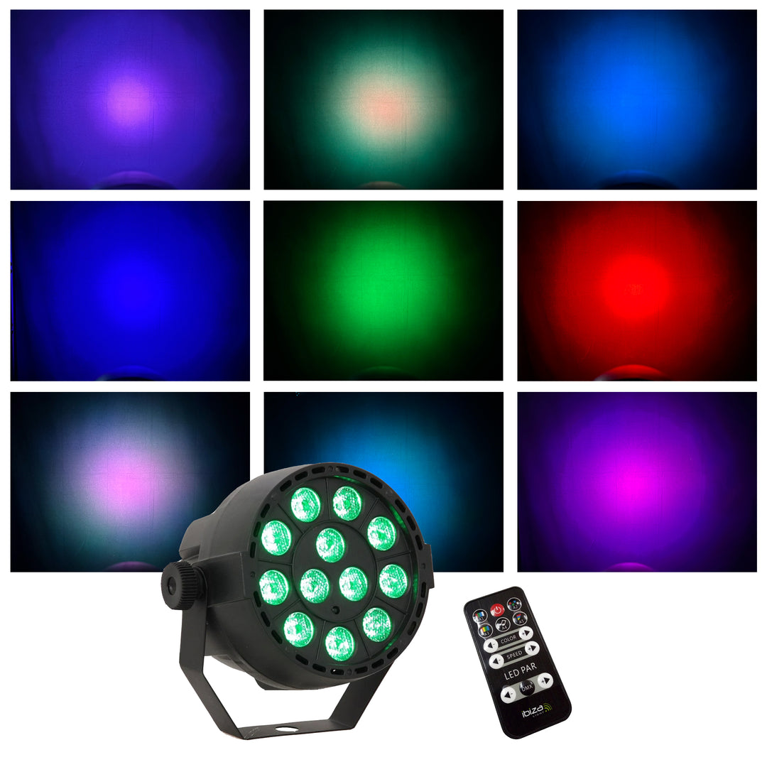 LED Spot Multicolor con control remoto (12x3W)