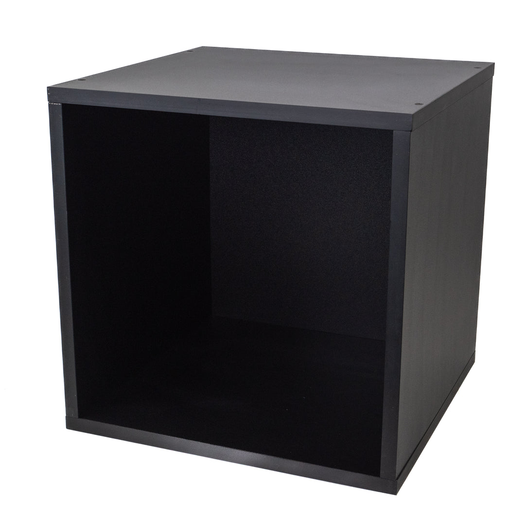 Studio 57 - Estante de almacenamiento para discos de vinilo (36,5 x 36,5 cm, Black)