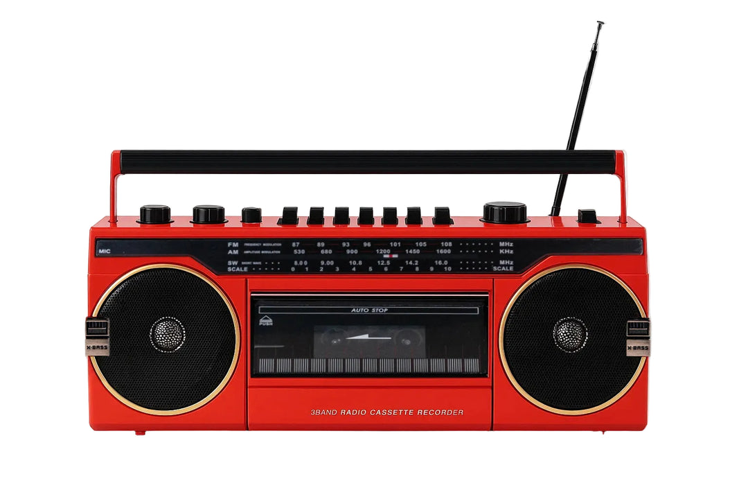 Studio 57 - Reproductor de casetes con FM & Bluetooth, Rojo