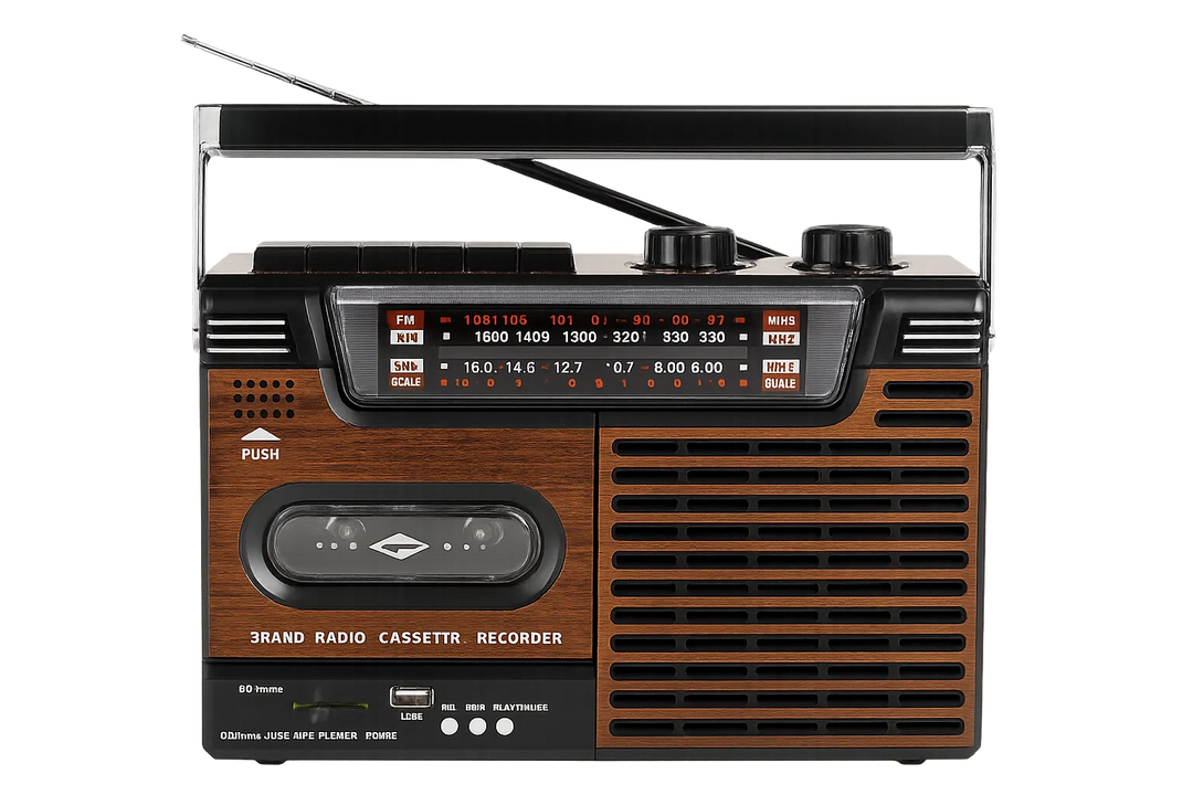 Reproductor de casetes Studio 57 con FM y Bluetooth, Marrón + cinta de casete